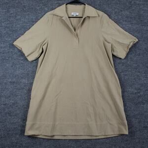 Cos Dress Small Polo Collared Shirt Beige Mini Minimalist Casual Chic Preppy